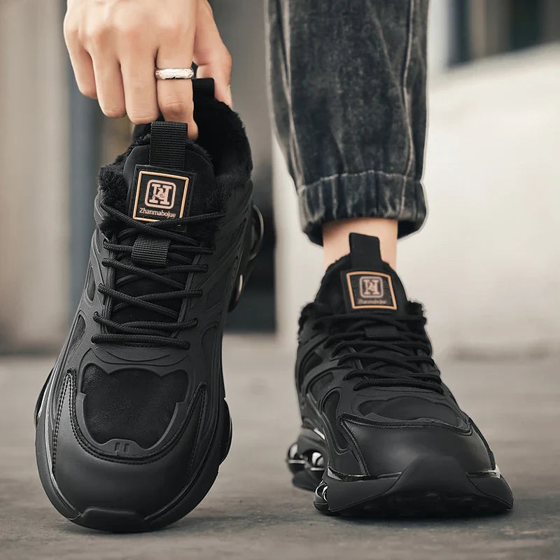 Couples casual sports shoes autumn winter warm plush cotton shoes Men Women fashion outdoor soft sole light racing running shoes
