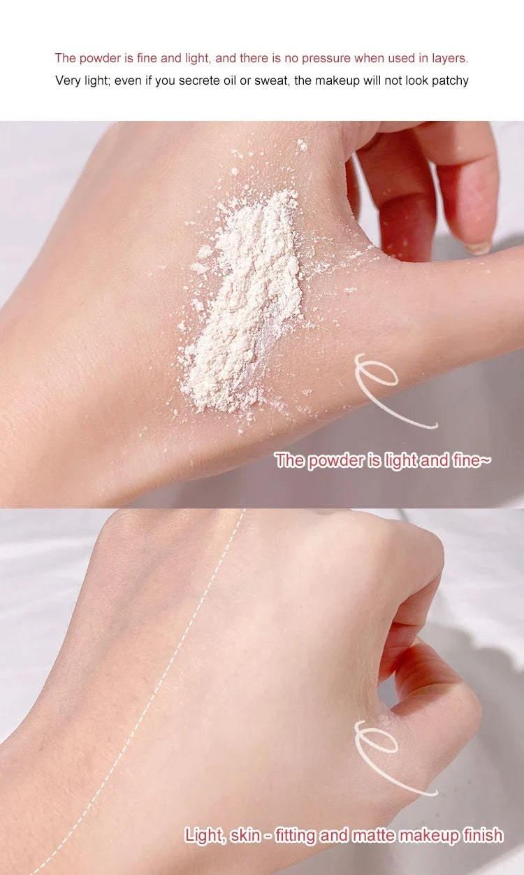 Oil Control Loose Powder Can Reduce Pores and Fine Lines, With a Long-lasting Matte Effect and Natural Facial Makeup Powder