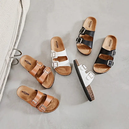 Cork slippers men's summer outerwear new style thick soled wear-resistant Boken shoes fashionable beach sandals 2026
