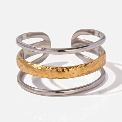 High End Waterproof Hollow Stainless Steel Finger Ring Trendy for Women Personalize Jewelry Wholesale
