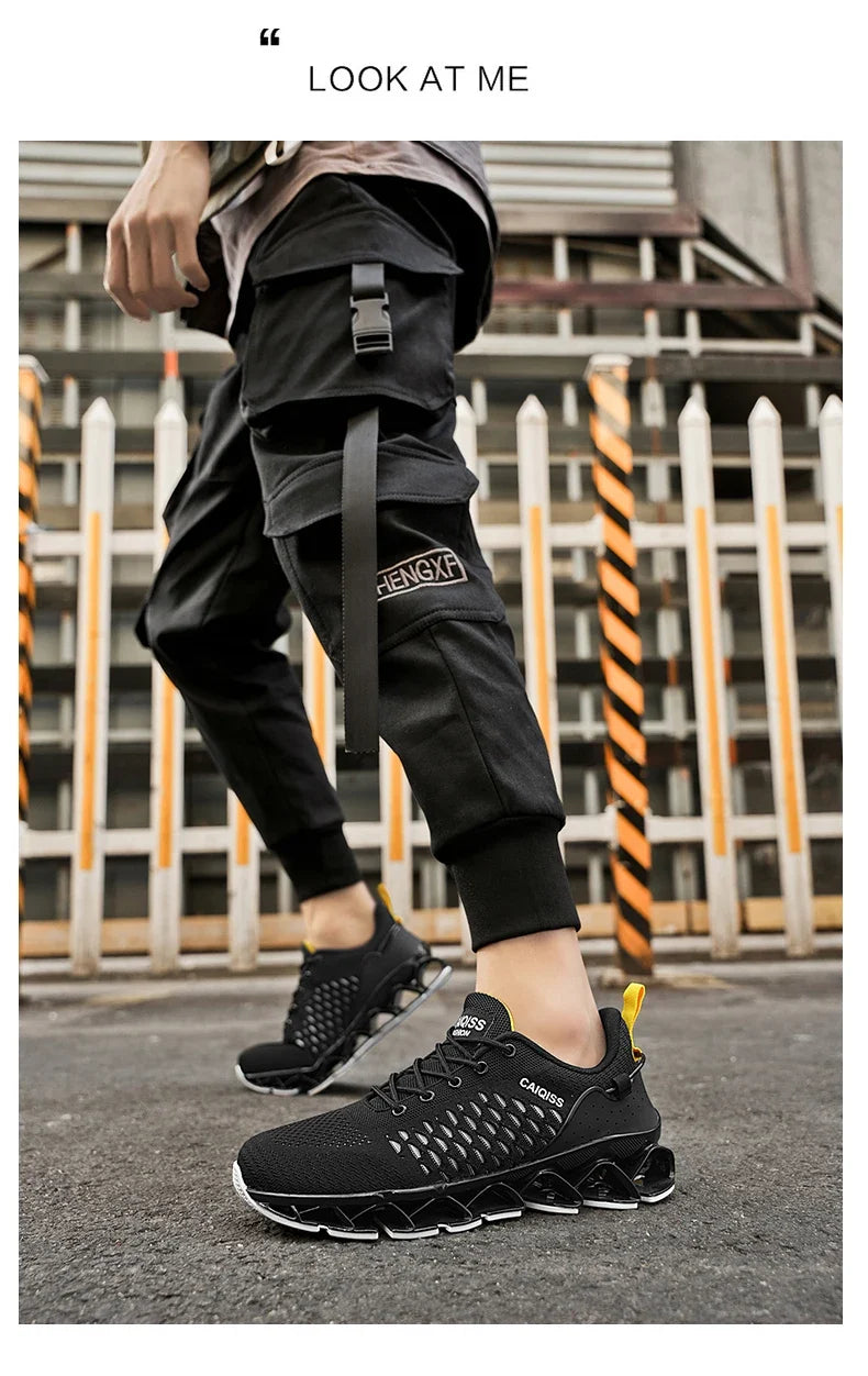 Casual Sneakers Mens Shock-absorb Running Shoes Lightweight Breathable Sports Shoes for Men 2026 New Trendy Gym Trainers for Man