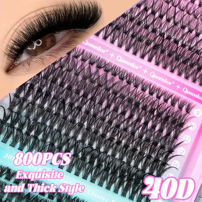 800pcs Cluster False Eyelash, Soft and Durable Design, Suitable for Daily Use, Natural, Everyday, and Voluminous Makeup Effect