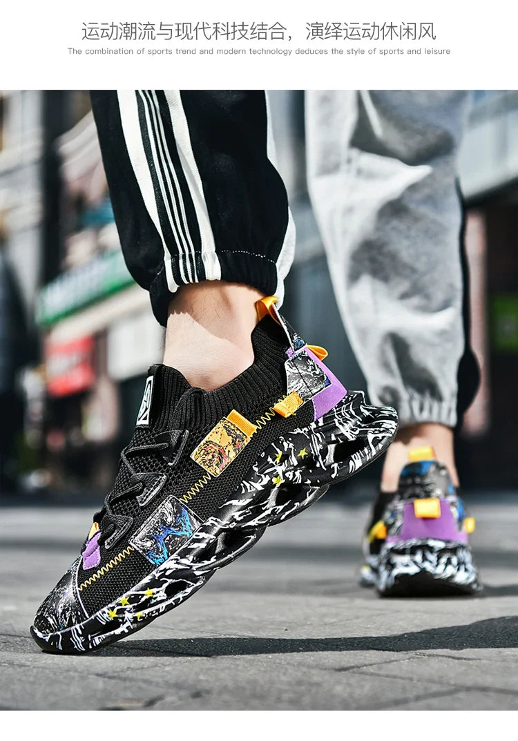 Men's Casual Sneakers Breathable Luxury Trainer Race Shoes Fashion Loafers Running Shoes for Male