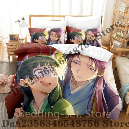 2026 The Apothecary Diaries Bedding Set Single Twin Full Queen King Size Bed Set Bedroom Duvetcover Sets Anime Bed Sheet Set