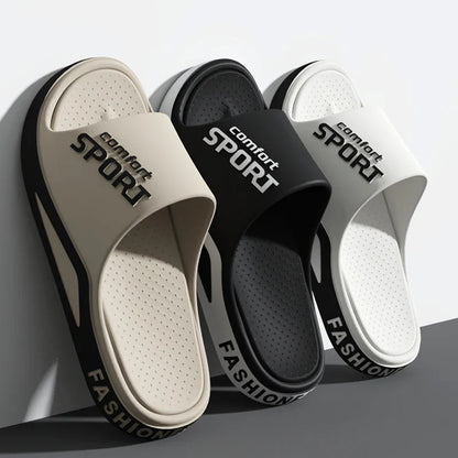 Fashion Men's Sandals Summer EVA Comfortable Anti-Slip Soft Soles House Slippers for Indoor Outdoor Wear Breathable Shower Slide