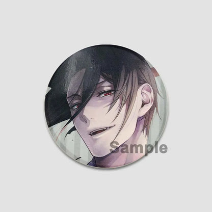 58MM Cartoon Comics Black Butler Creative DIY Badge Tinplate Plastic Pins Button Brooches for Backpack Accessories Jewelry Gifts