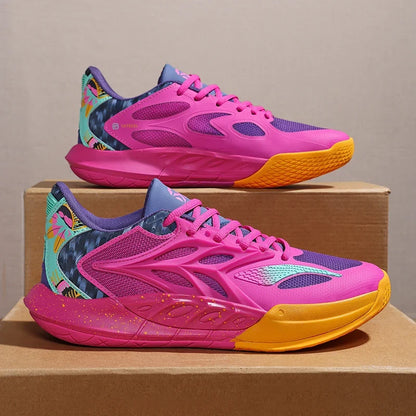 Men's Basketball Shoes Breathable Cushioning Non-Slip Wearable Runing Shoes Gym Training Athletic Basketball Sneakers for Men