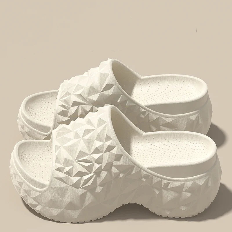 Women's Chunky Platform Slippers Summer Comfort Soft Thick Bottom Slides Woman for Sandals New Open Toe Non-slip Beach Shoes