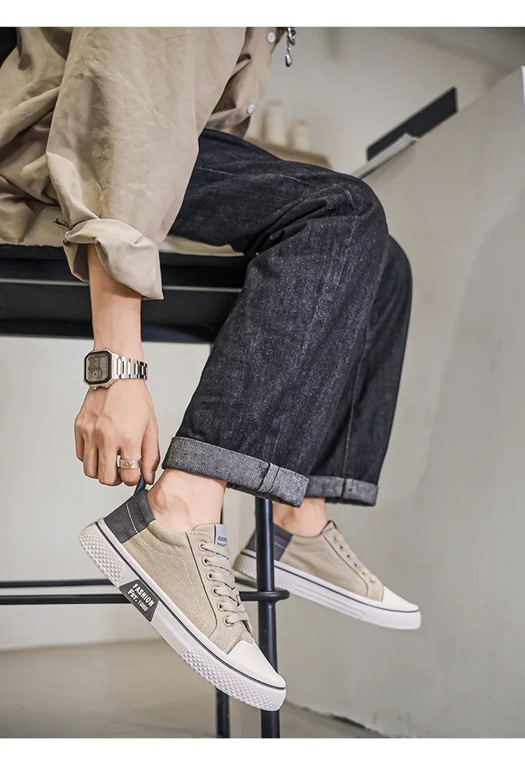 2026 New Summer Men's Breathable Versatile Skateboarding Shoes Men's Soft Bottom Casual Sports Trend Fashion Canvas Shoes 48size