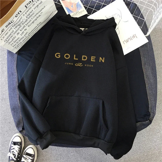 K-pop Printed Hoodies for Woman Jungkook Fans Hooded Sweatshirts Fall Winter Female Home Outdoor Comfort Casual Fashion Pullover
