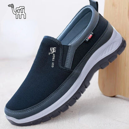 2026 Men Casual Shoes Breathable Soft Bottom Sneakers Men Non-Slip Walking Shoes Comfortable Slip-On Men Loafers Tenis Masculino
