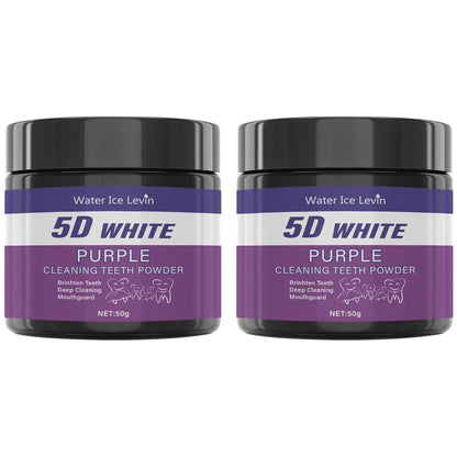 Purple Tooth Cleaning Powder - Sulfate-Free, Deep Cleaning and Polishing, Whitens Teeth in 5 Days, Portable for Daily Use and Travel