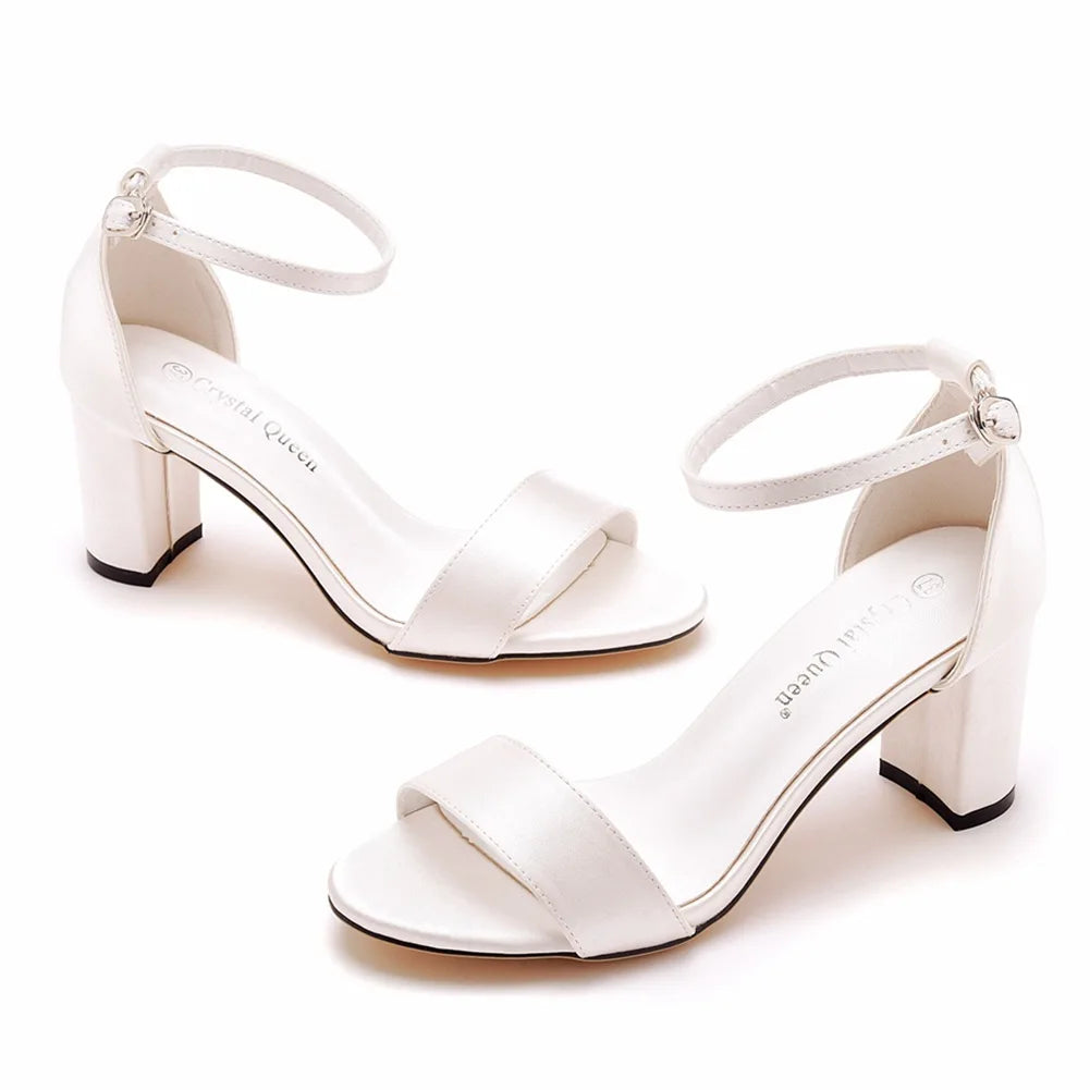 7cm Plus Size Shoes for Women 35-43 Summer Fashion Peep Toe Buckle Strap Platform High Heel Sandals Casual Women Footwear