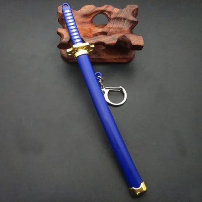 Mini Samurai Sword Keychain Anime Scabbard Key Ring Katana Buckle Key Chain for Men Women Cosplay Toy Jewelry Gift