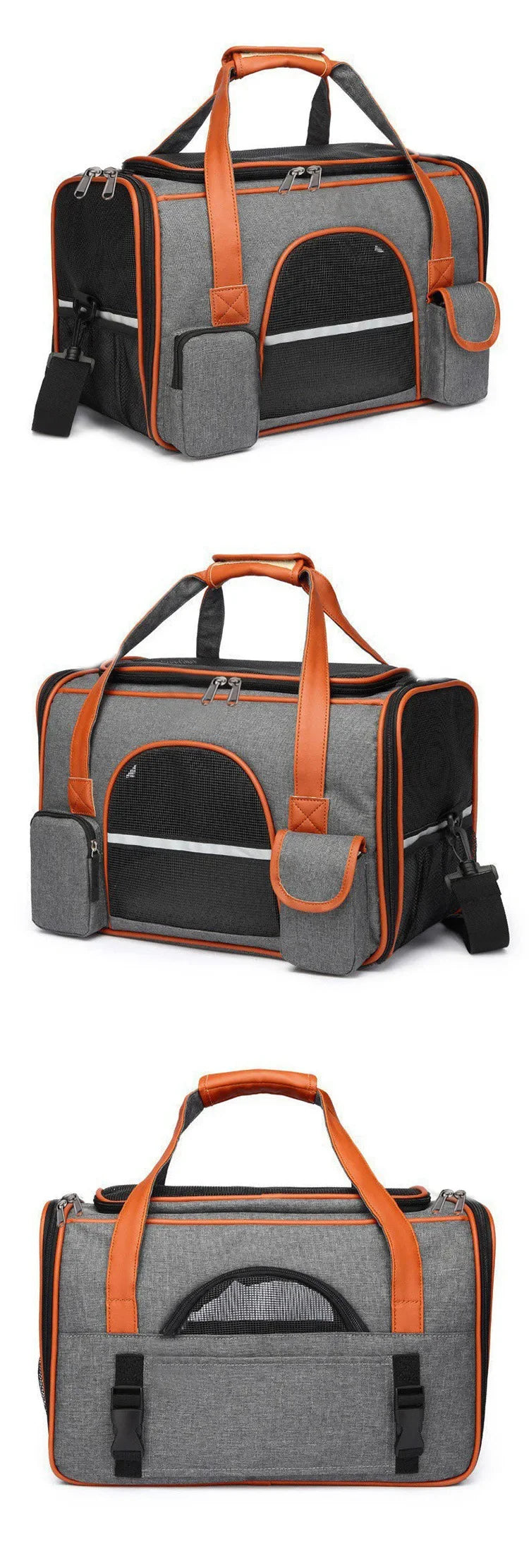 Dog Pet Carrier Bag Anti-Collapse Design Multiple Storage Pockets Cat Travel Handbag for Medium Cats, Puppy, Rabbits and Other S