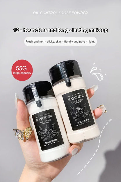 Oil Control Loose Powder Can Reduce Pores and Fine Lines, With a Long-lasting Matte Effect and Natural Facial Makeup Powder