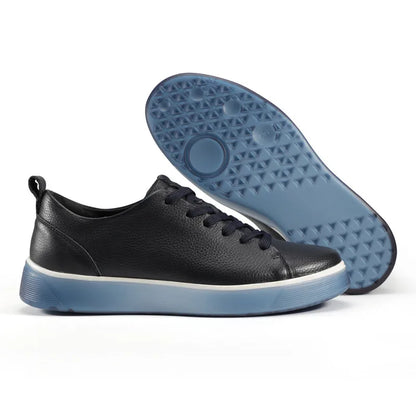 Men Casual Leather Shoes, Business Genuine Leather Shoes Men Thick-soled Sports White Versatile Board Shoes