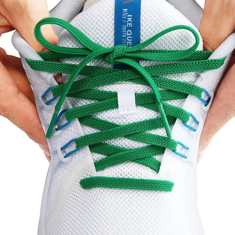 Elastic Laces Sneakers Classic Elastic Shoelaces 6mm Width Flat Shoelace for Kids Adults Shoe laces Rubber Bands for Shoes