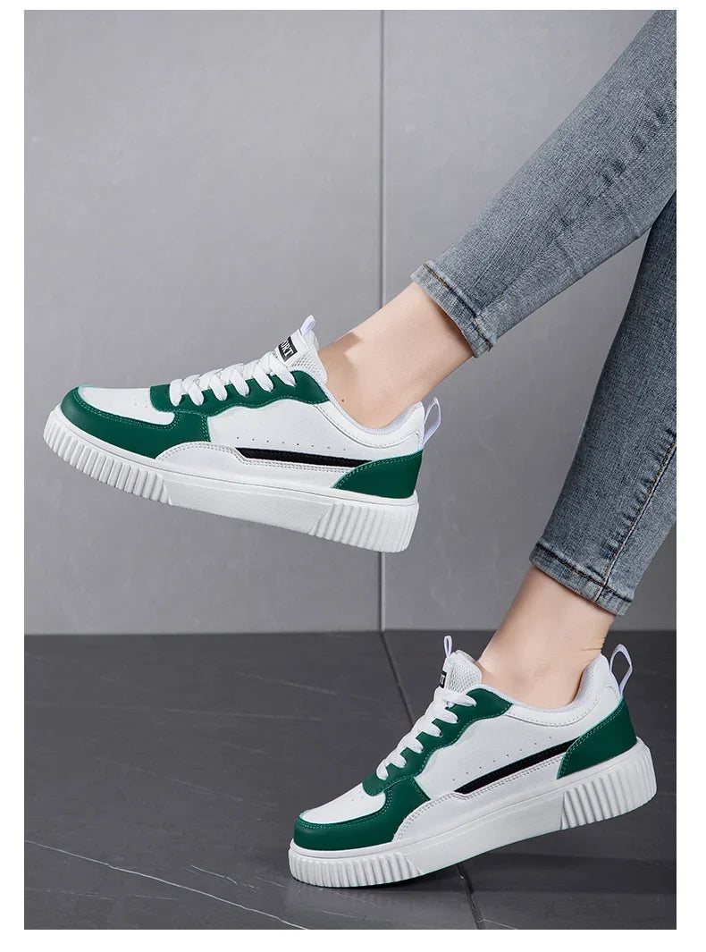 Fashion Women Casual Shoes Breathable Walking Flat Shoes Sneakers White Female Footwear Sports Running Outdoor Walking For Men