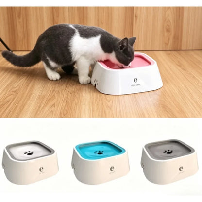 Pet Floating Water Bowl, Cat Dog Anti-spill Drinking Bowl No Wet Mouth, Removable Easy Clean Dustproof Pet Supplies