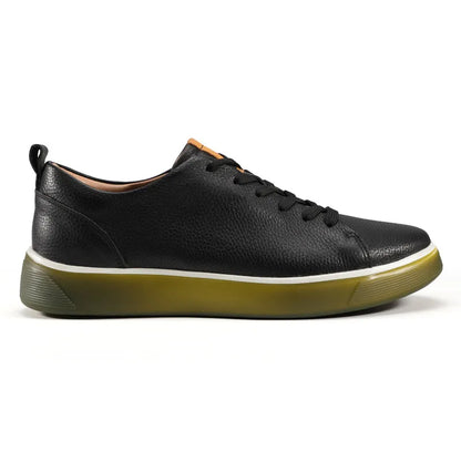 Men Casual Leather Shoes, Business Genuine Leather Shoes Men Thick-soled Sports White Versatile Board Shoes