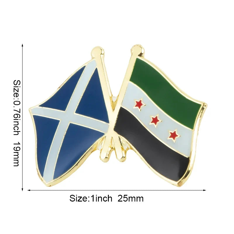 Syria Flag Badge Brooch Natinal Lapel Pins Flag Lapel Pins Country Flag Badge