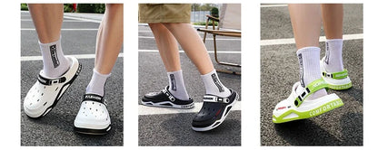 New fashion sandals Men's EVA casual comfortable hole garden shoes outdoor men's beach sandals indoor home unisex slippers