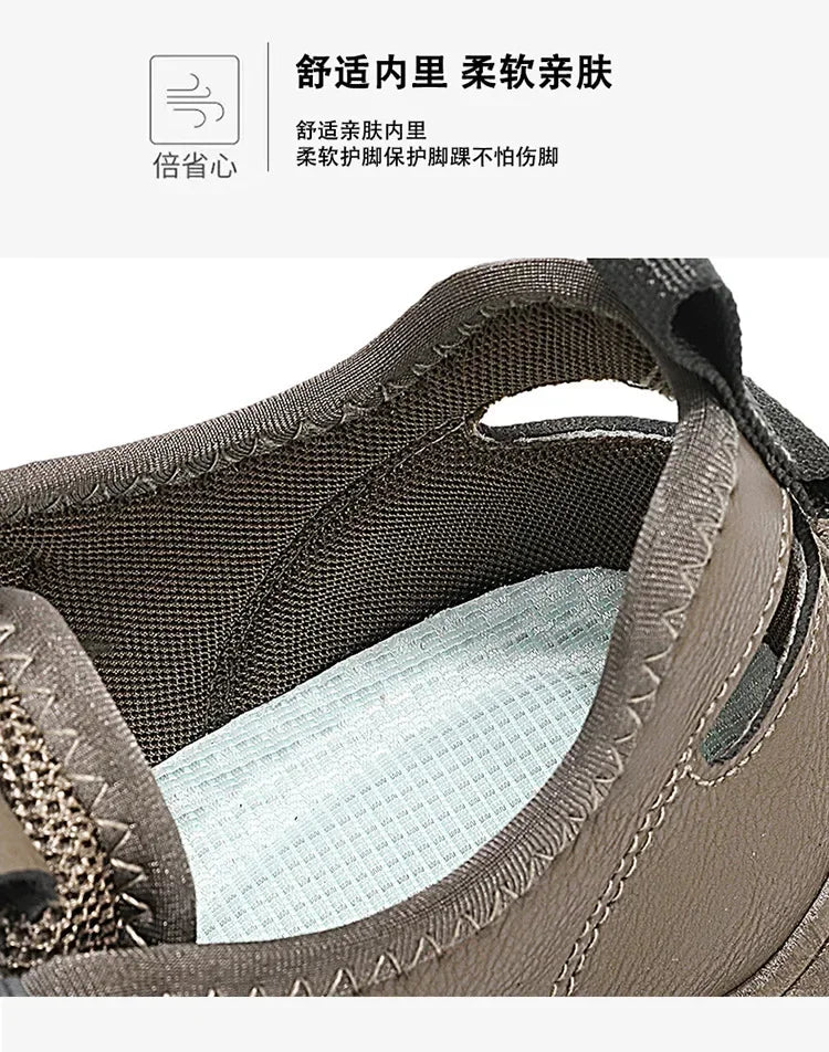 Large Size Sandals for Men, 2026 New Style, Trendy, Versatile, Casual Sports Sandals, Soft-Soled Hollow Beach Shoes for Men