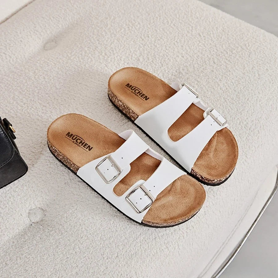 Cork slippers men's summer outerwear new style thick soled wear-resistant Boken shoes fashionable beach sandals 2026
