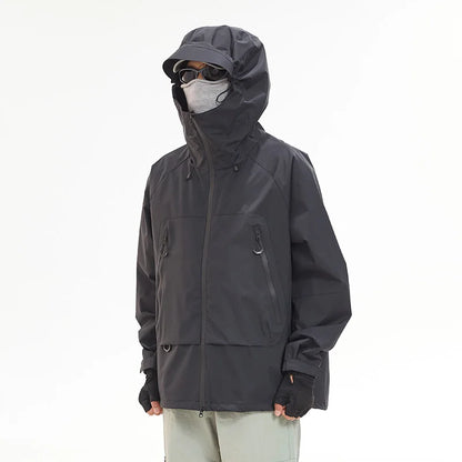 New Men Waterproof Hiking Jacket Women Windproof Sports Coat High Quality Hooded Jacket Outdoor Ride Climbing Running Jacket
