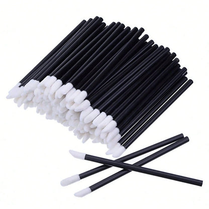 100pcs/Set Disposable Lip Brushes, Makeup Applicator Wands For Lipstick, Lip Gloss, Cosmetic Beauty Tools Kit,Giveaways