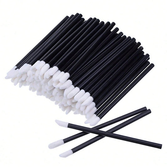 100pcs/Set Disposable Lip Brushes, Makeup Applicator Wands For Lipstick, Lip Gloss, Cosmetic Beauty Tools Kit,Giveaways