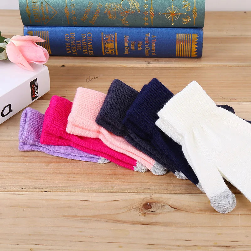 Funny 67 Six Seven Winter Gloves Touch Screen Gloves Fnafs Warm Stretch Knit Mittens Imitation Wool Full Finger Crochet Thicken