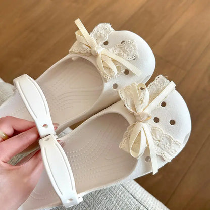 Elegant Polka Dot Bowknot DIY Shoes Charms Set 2026 New Luxury Faux Pearl Ballet Clogs Accessories Woman's Shoes Decorations