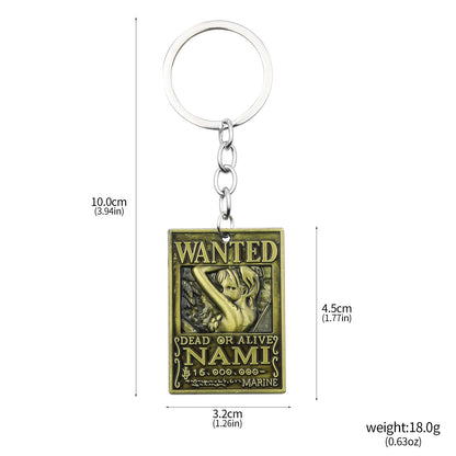 One Piece Luffy Straw Hat Keychain Rotatable Zoro Skull Metal Pendant Role-Playing Decorative Accessories Fan Jewelry Gift