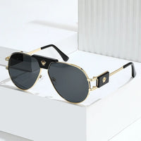 Classic Aviation Sunglasses Women Brand Designer Cattle Head Decoration Brand Designer Pilot Sun Glasses UV400