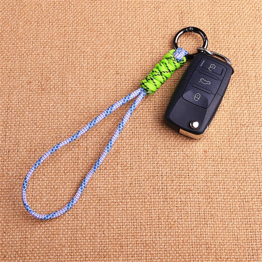 Outdoor Paracord Lanyard Survival Keychain for Men Women Handwoven Backpack Car Keyring Camping Hiking EDC Jewelry Accessories