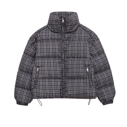 CharmChant Stand-Collar Plaid Puffer Jacket for Women Winter 2025 Padding Coat Female New in Coats Warm  Check Outerwears Parkas