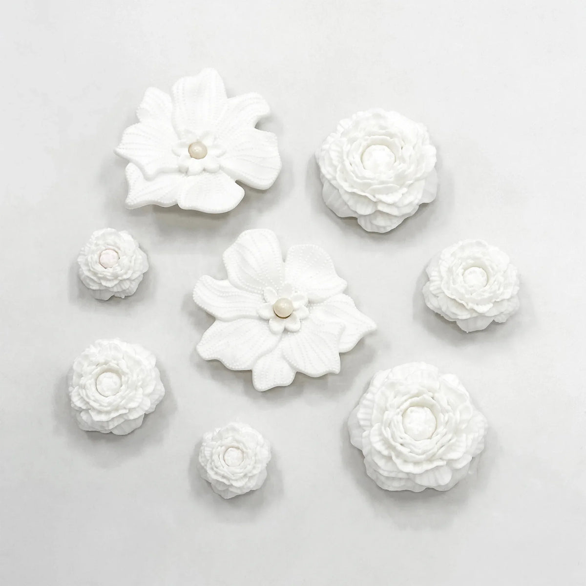 Cute Shoe Charms Set DIY Flower Hole Shoe Buckle Shoes Accessories 3D Flower Bouquet Bone White Hole Shoe Decorations For Women
