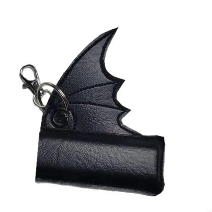 R2LE Gothic Bat Design Keychain Attachment Smooth Surfaces Protective Sleeve Keyring For Everyday Use