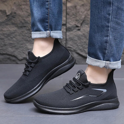 Men Comfort Knitted Loafer Sneakers 2026 New Arrival, Breathable Air Knit Upper Slip On Shoes