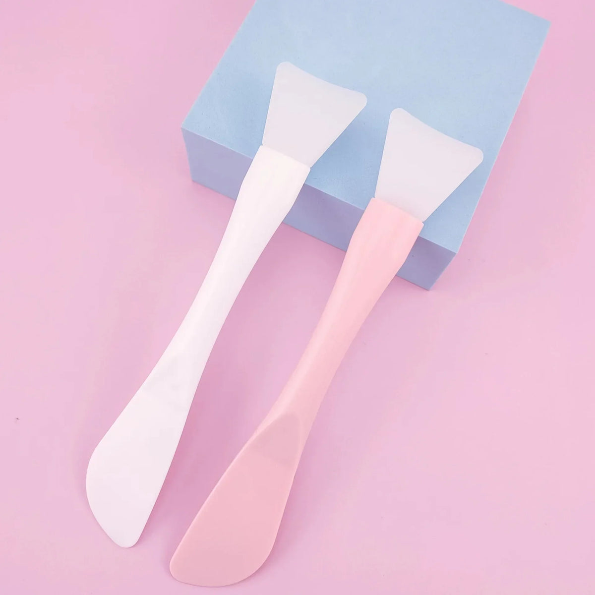 Dual-use Silicone Facial Mask Brush Soft Head With Scraper Integrated Mud Mask Brush DIY Skin Care Beauty Tools