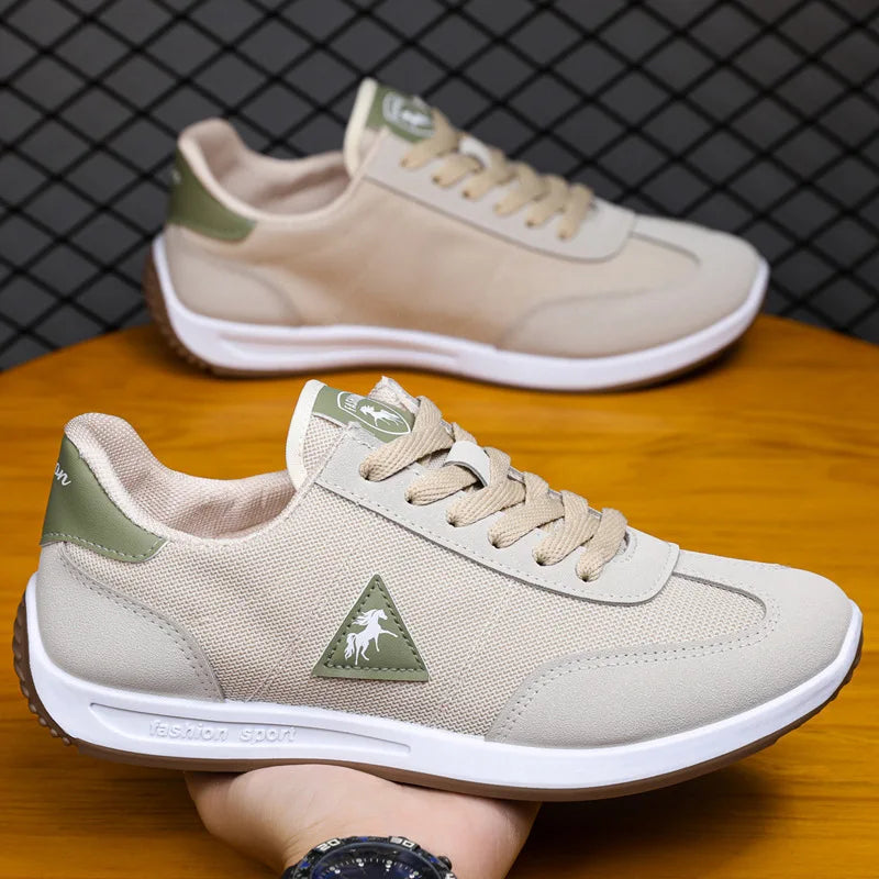 New 2026 Men's Casual Comfortable Breathable Sports Shoes Lightweight Anti-slip Wear-resistant Canvas Low-top round Toe Slip-On
