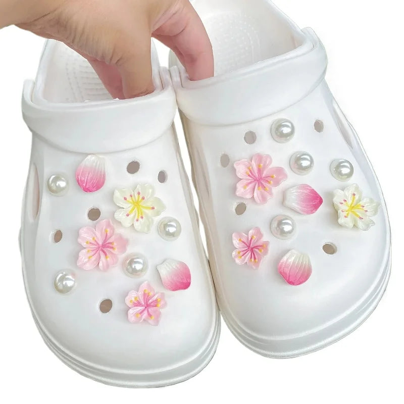 Hot Fashion Shoe Charms for Creative Branches and Flowers Clogs Shoe Buckle Cute Shoe Accessories Decoration for Girls Gift