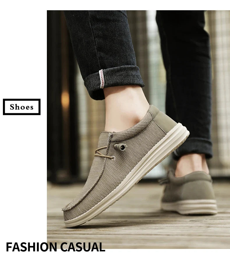 Plus Big Size 50 Dude Canvas Shoes Men Casual Slip on Shoes Alpargatas Hombre Moccasins Mocassin Homme Lightweight Breathable