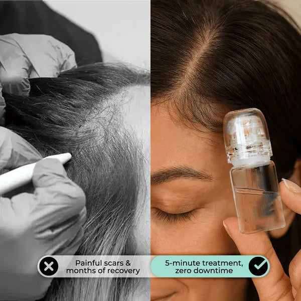 Microneedle Hair Regrowth Care Kit, Scalp Serum Deep Nourishing Hydrating Calming Treatment Strengthen Hair Follicles Hair Care