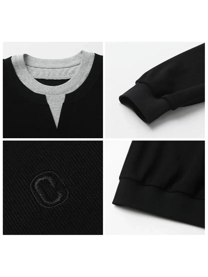 CHIC VEN Korean Women Sweatshirts Loose Casual New Contrast Splicing Hoodie Female Top Woman T Shirt Pullover Spring Autumn 2025