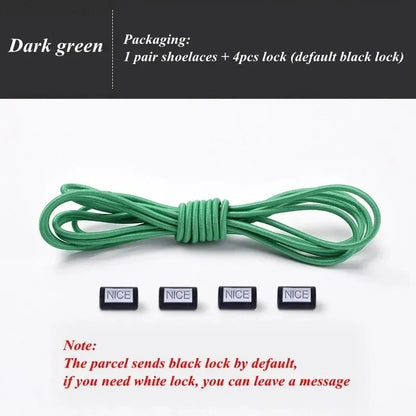 Fashion No Tie Shoelaces Elastic Laces Sneakers Flat Shoe Laces Without Ties Kids Adult Quick Shoelace One Size Fits All Shoes