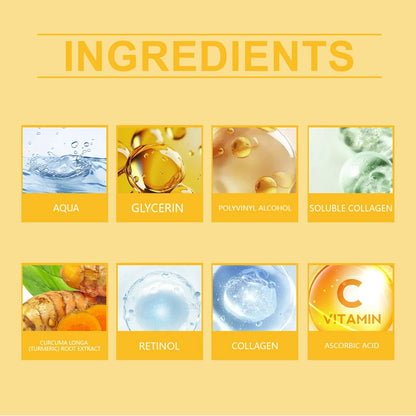 HOYGI Turmeric Collagen Mask Cleansing Pore Improves Spots Gentle Exfoliation Brightening Dullness Smoothing Peel-off Mask 75g