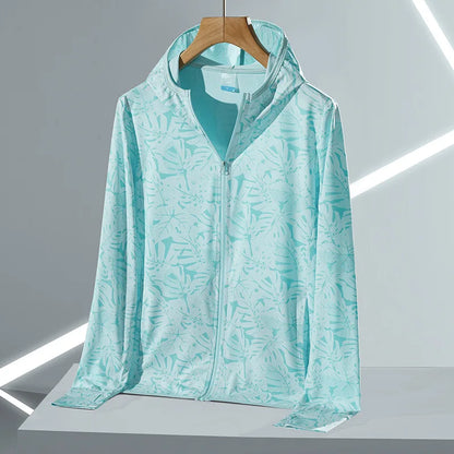 UPF45 UV Sun Protection Clothing Women's Zip Up thin Hoodie Long Sleeve Seatshirt Light Outdoor Fishing Running Hiking Jacket
